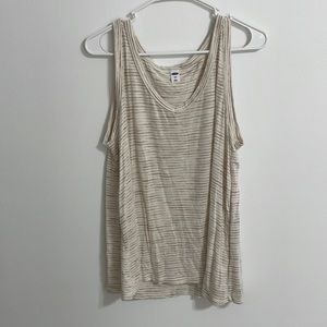 Old navy luxe cream tank top size large